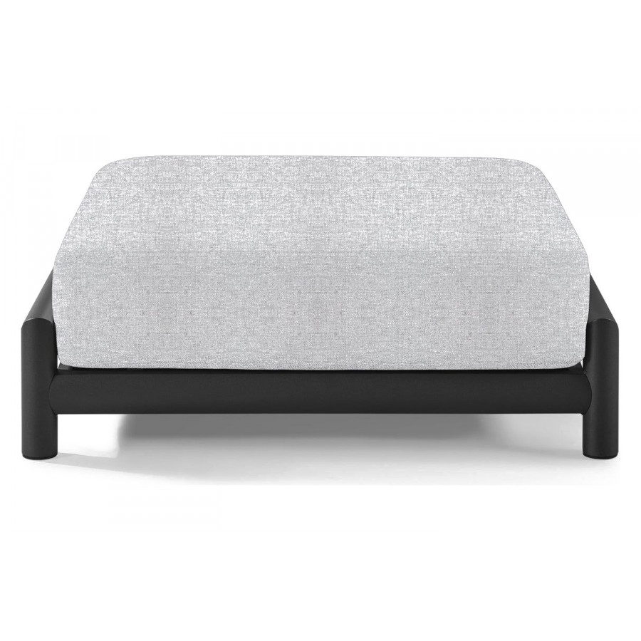 Harbour Moab Ottoman - Aluminum Asteroid, Copacabana Sand