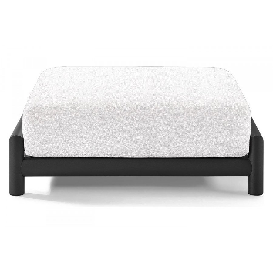 Harbour Moab Ottoman - Aluminum Asteroid, Panama Blanco