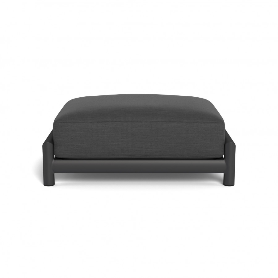 Harbour Moab Ottoman - Aluminum Asteroid / Panama Grafito