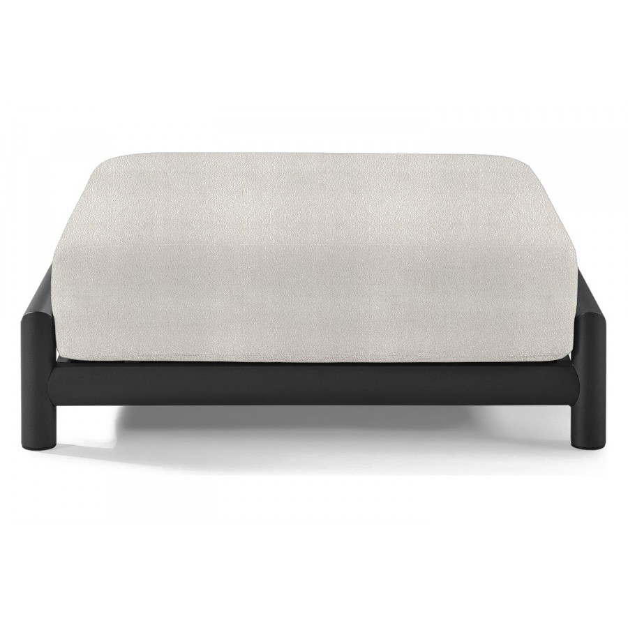 Harbour Moab Ottoman - Aluminum Asteroid, Riviera Ivory