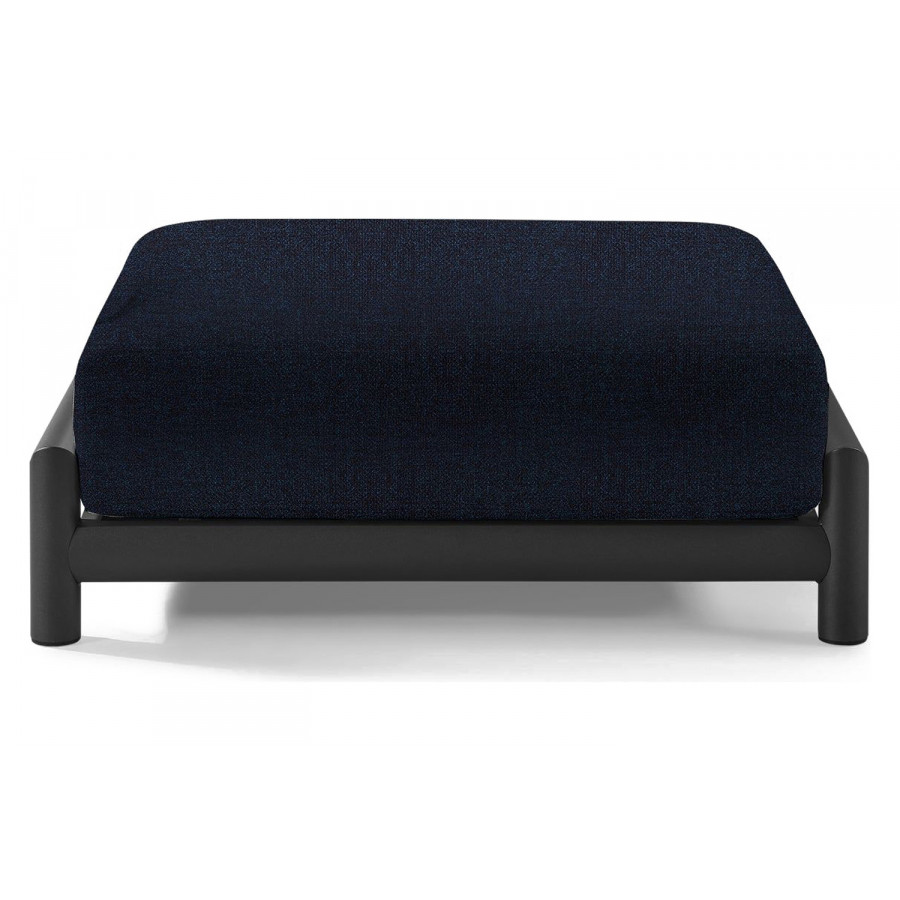 Harbour Moab Ottoman - Aluminum Asteroid, Siesta Indigo