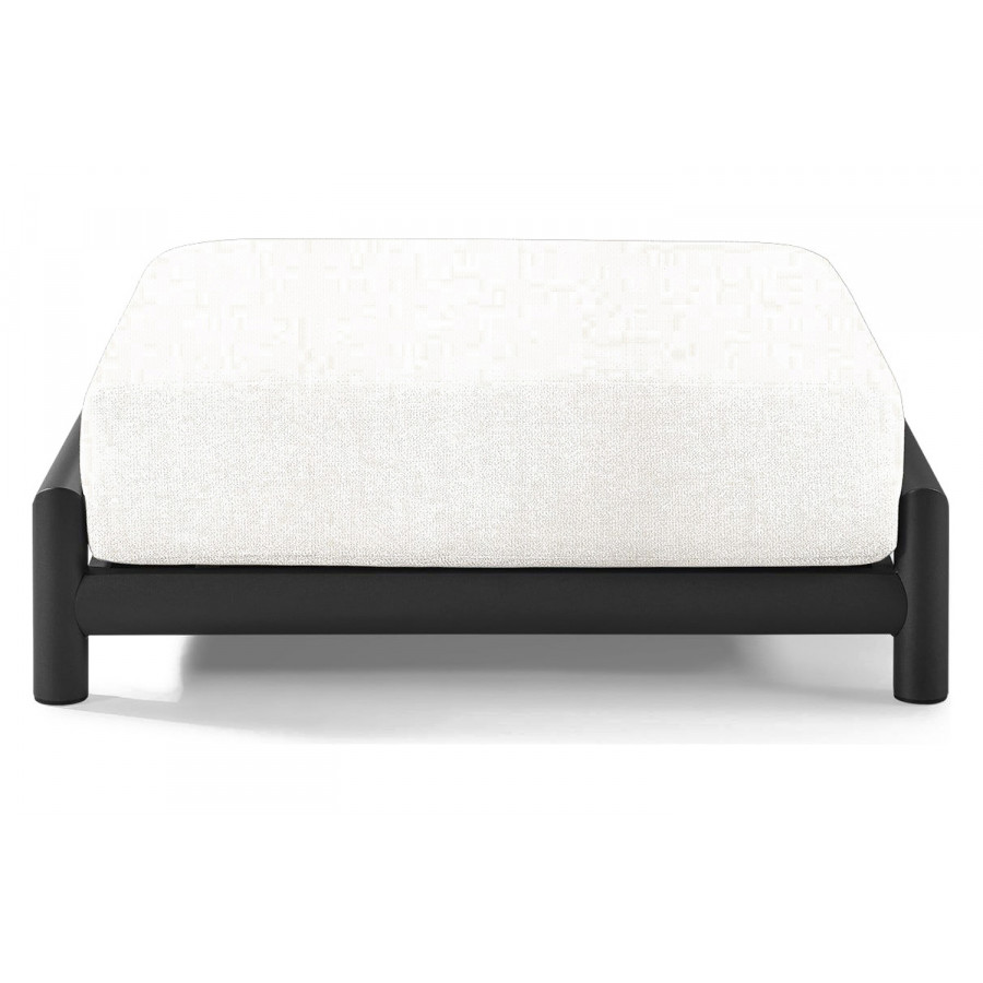 Harbour Moab Ottoman - Aluminum Asteroid, Siesta Ivory