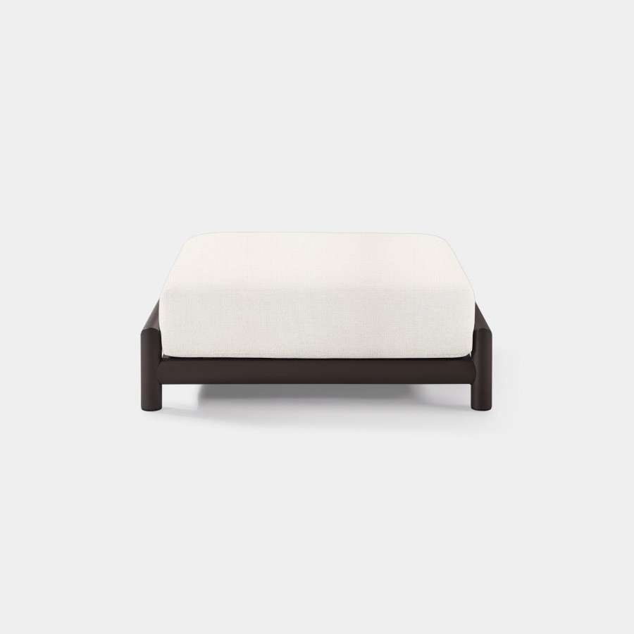 Harbour Moab Ottoman - Aluminum Bronze, Siesta Ivory
