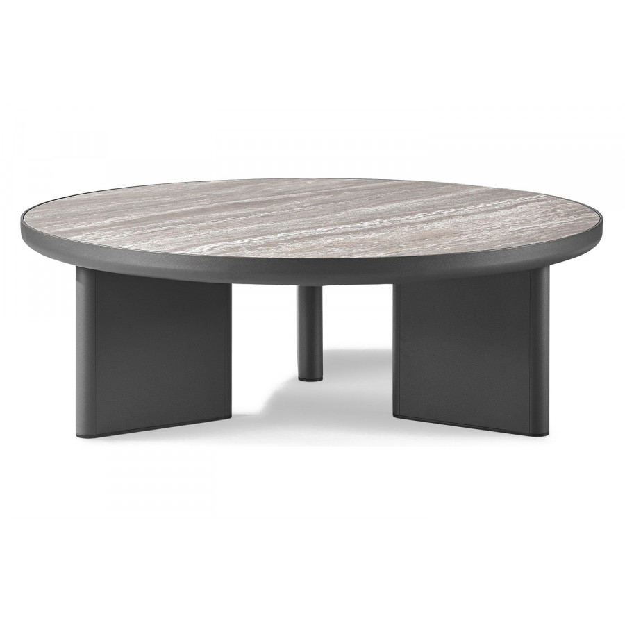 Harbour Moab Round Coffee Table - Aluminum Asteroid