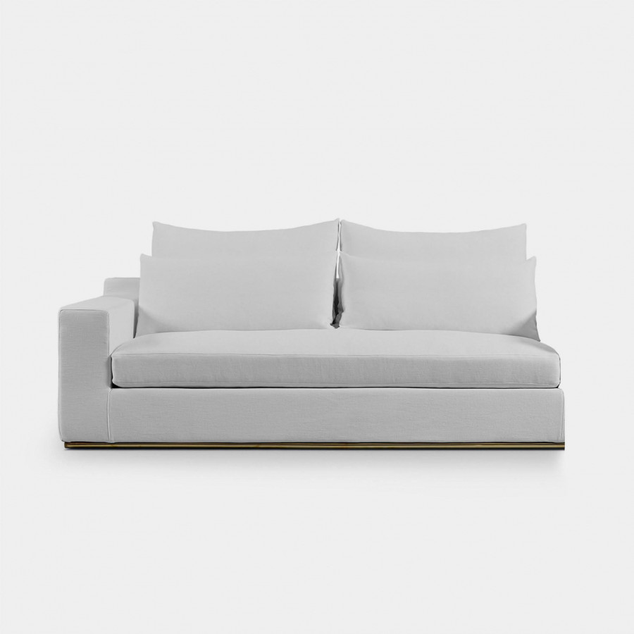 Harbour Ocean 2 Seat 1 Arm Sofa Left - Harbour Belgian Linen Black