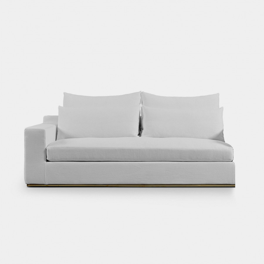 Harbour Ocean 2 Seat 1 Arm Sofa Left - Harbour Belgian Linen Cement