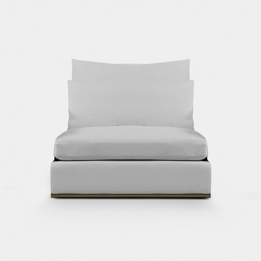 Harbour Ocean Armless Single - Harbour Belgian Linen Natural