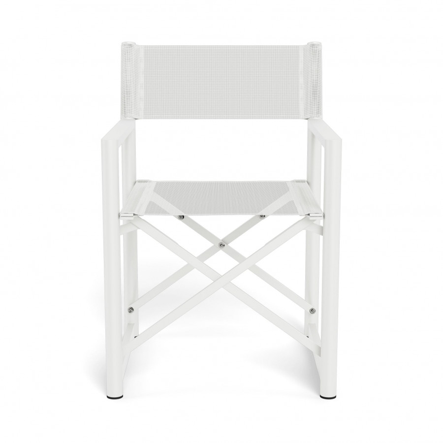 Harbour Pacific Aluminum Dining Chair - Aluminum White / Batyline White