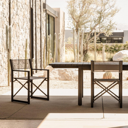 Harbour Pacific Aluminum Dining Chair - Aluminum White / Batyline White