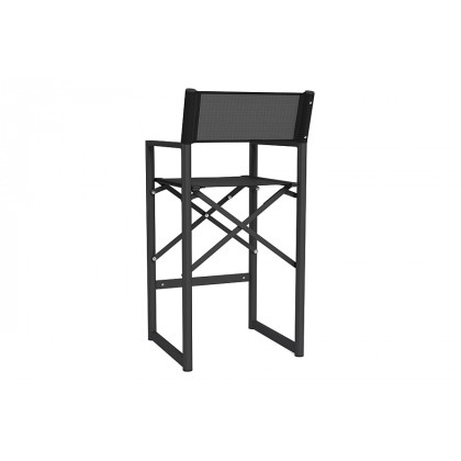 Harbour Pacific Aluminum Bar Stool - Aluminum Taupe / Batyline White