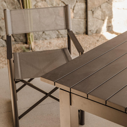 Harbour Pacific Aluminum Extension Dining Table - Aluminum White