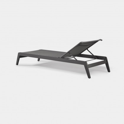 Harbour Pacific Aluminum Angled Sun Lounge - Aluminum Asteroid / Batyline Silver