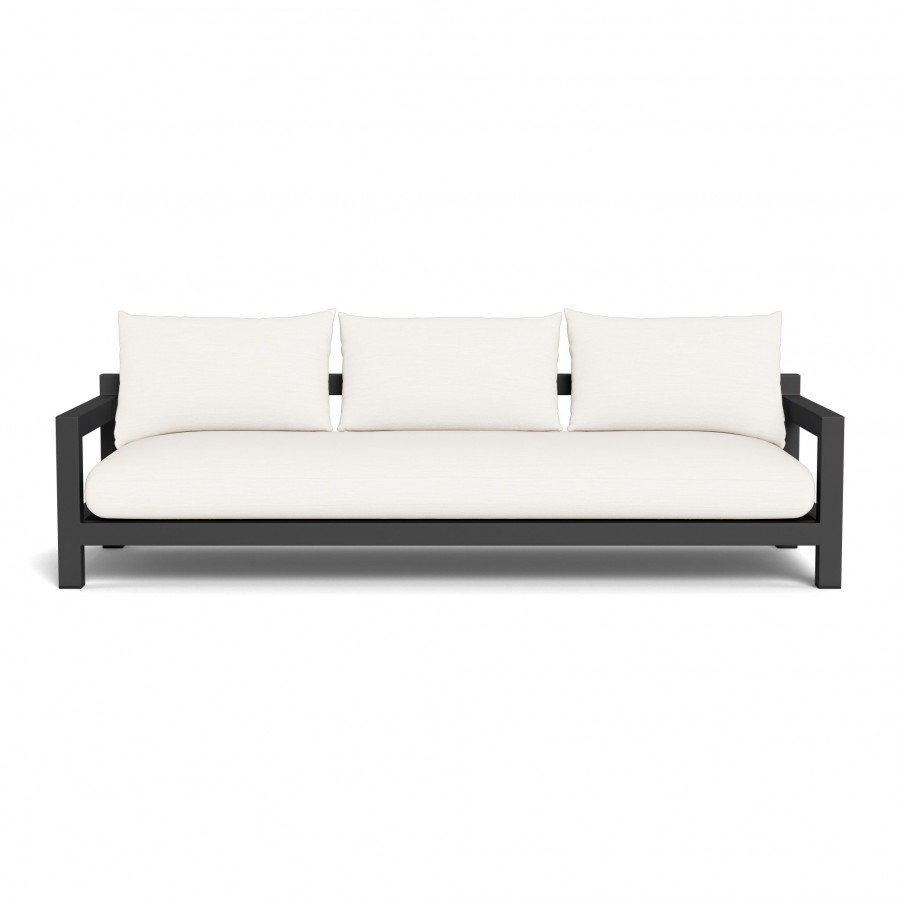 Harbour Pacific Aluminum 3 Seat Sofa - Aluminum Asteroid / Panama Blanco / Batyline Silver