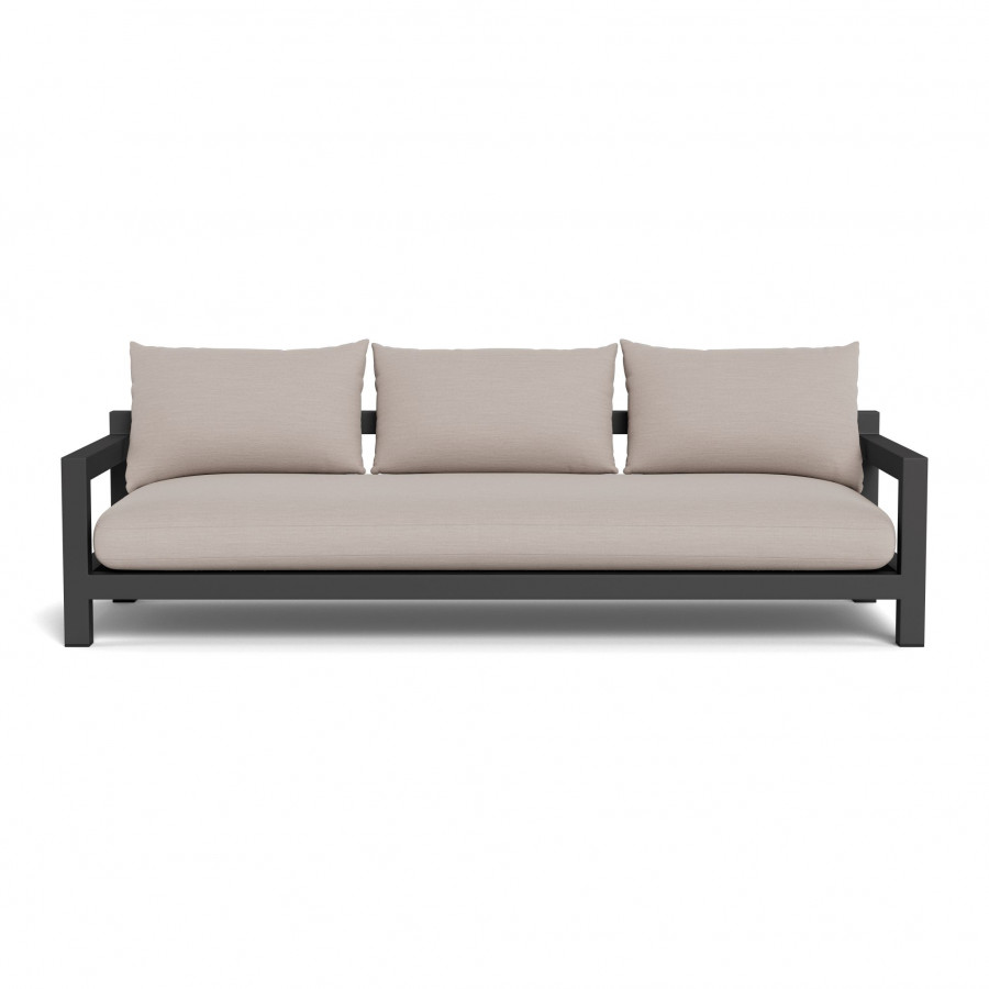 Harbour Pacific Aluminum 3 Seat Sofa - Aluminum Asteroid / Panama Marble / Batyline Silver
