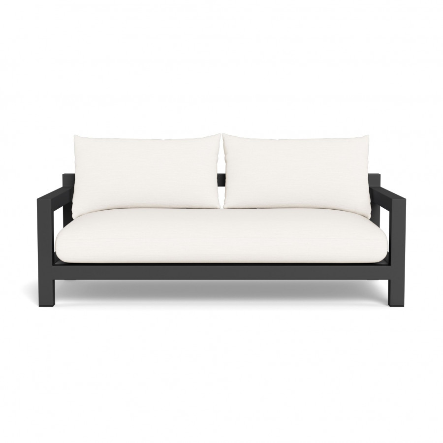 Harbour Pacific Aluminum 2 Seat Sofa - Aluminum Asteroid / Panama Blanco / Batyline Silver