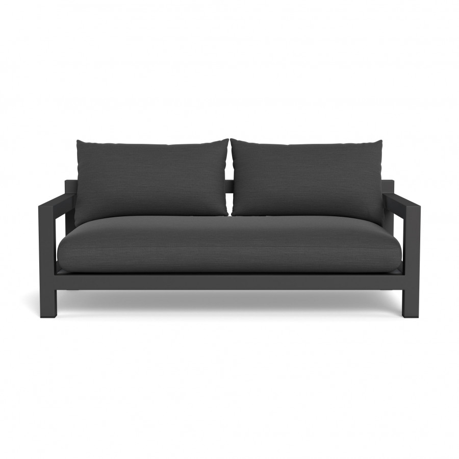 Harbour Pacific Aluminum 2 Seat Sofa - Aluminum Asteroid / Panama Grafito / Batyline Silver