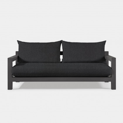 Harbour Pacific Aluminum 2 Seat Sofa - Aluminum Asteroid / Panama Grafito / Batyline Silver