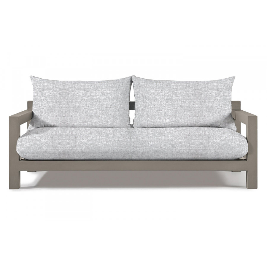 Harbour Pacific Aluminum 2 Seat Sofa - Aluminum Taupe, Copacabana Sand