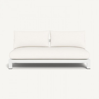 Harbour Pacific Aluminum 2 Seat Armless Sofa