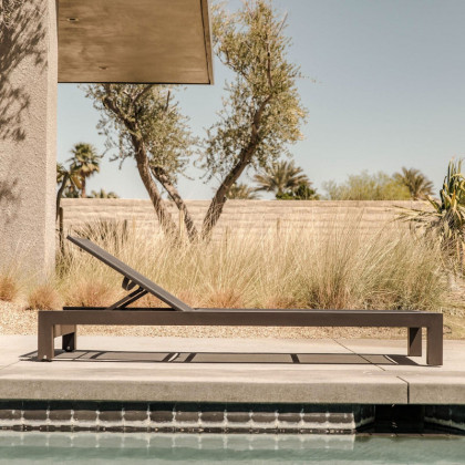Harbour Pacific Aluminum 2 Seat 1 Arm - Aluminum Asteroid / Copacabana Midnight / Batyline Silver
