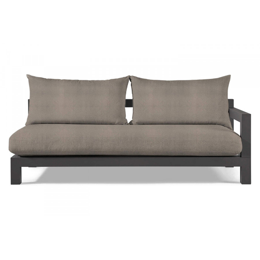 Harbour Pacific Aluminum 2 Seat 1 Arm - Aluminum Asteroid, Riviera Stone