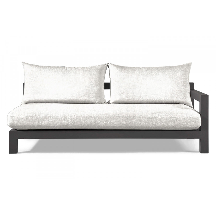 Harbour Pacific Aluminum 2 Seat 1 Arm - Aluminum Asteroid, Siesta Ivory