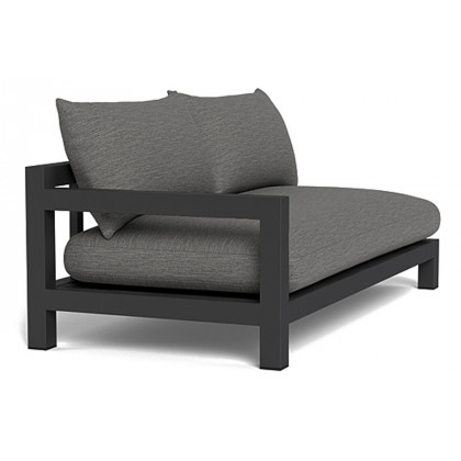 Harbour Pacific Aluminum 2 Seat 1 Arm - Aluminum Asteroid, Siesta Ivory