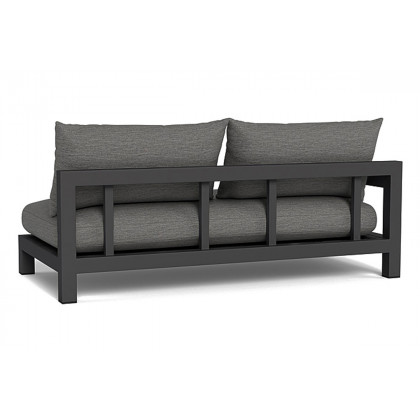 Harbour Pacific Aluminum 2 Seat 1 Arm - Aluminum Asteroid, Siesta Ivory