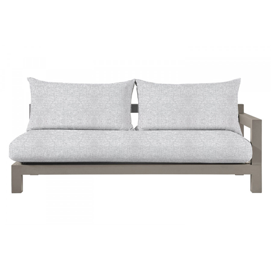 Harbour Pacific Aluminum 2 Seat 1 Arm - Aluminum Taupe, Copacabana Sand
