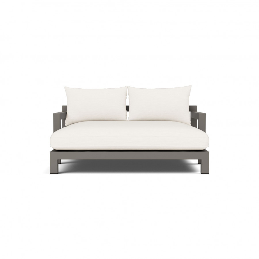 Harbour Pacific Aluminum Daybed - Aluminum Taupe / Panama Blanco / Batyline White