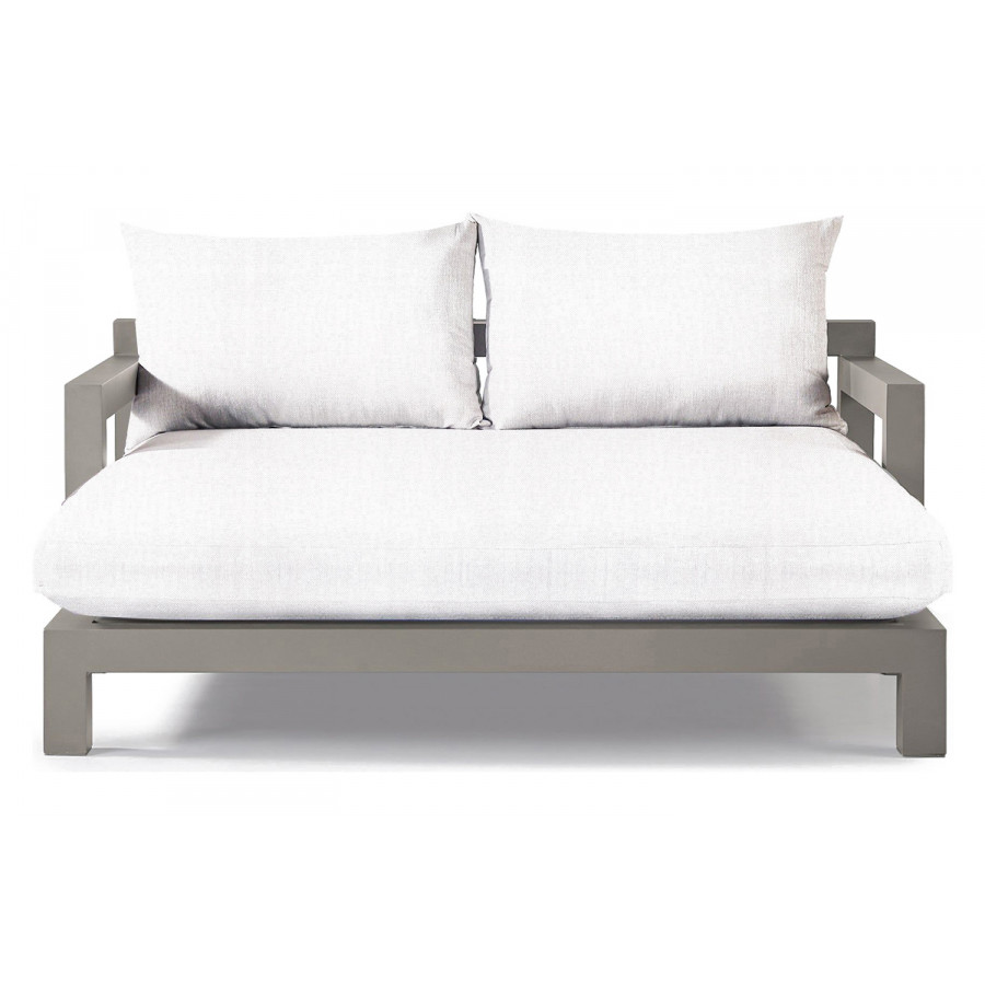 Harbour Pacific Aluminum Daybed - Aluminum Taupe, Panama Blanco