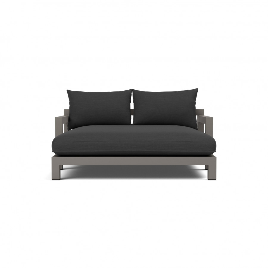 Harbour Pacific Aluminum Daybed - Aluminum Taupe / Panama Grafito / Batyline White
