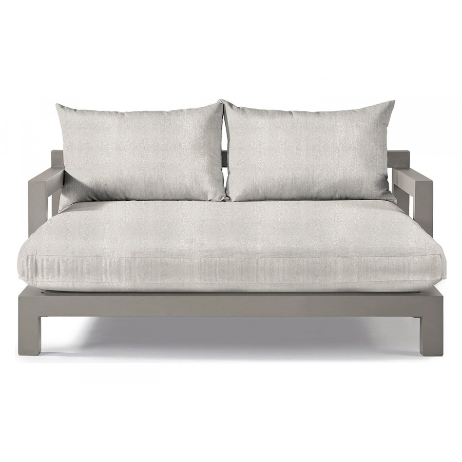 Harbour Pacific Aluminum Daybed - Aluminum Taupe, Riviera Ivory