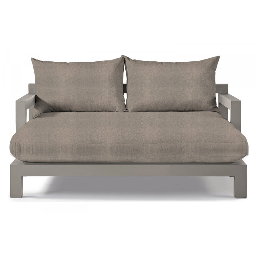 Harbour Pacific Aluminum Daybed - Aluminum Taupe, Riviera Stone