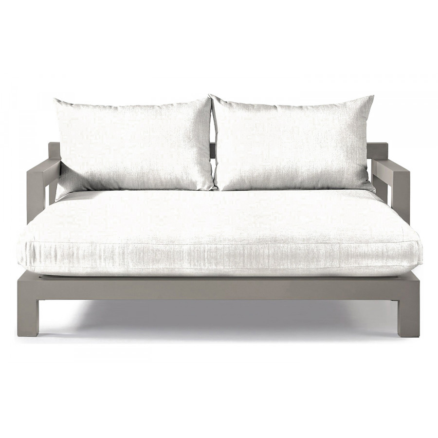 Harbour Pacific Aluminum Daybed - Aluminum Taupe, Siesta Ivory