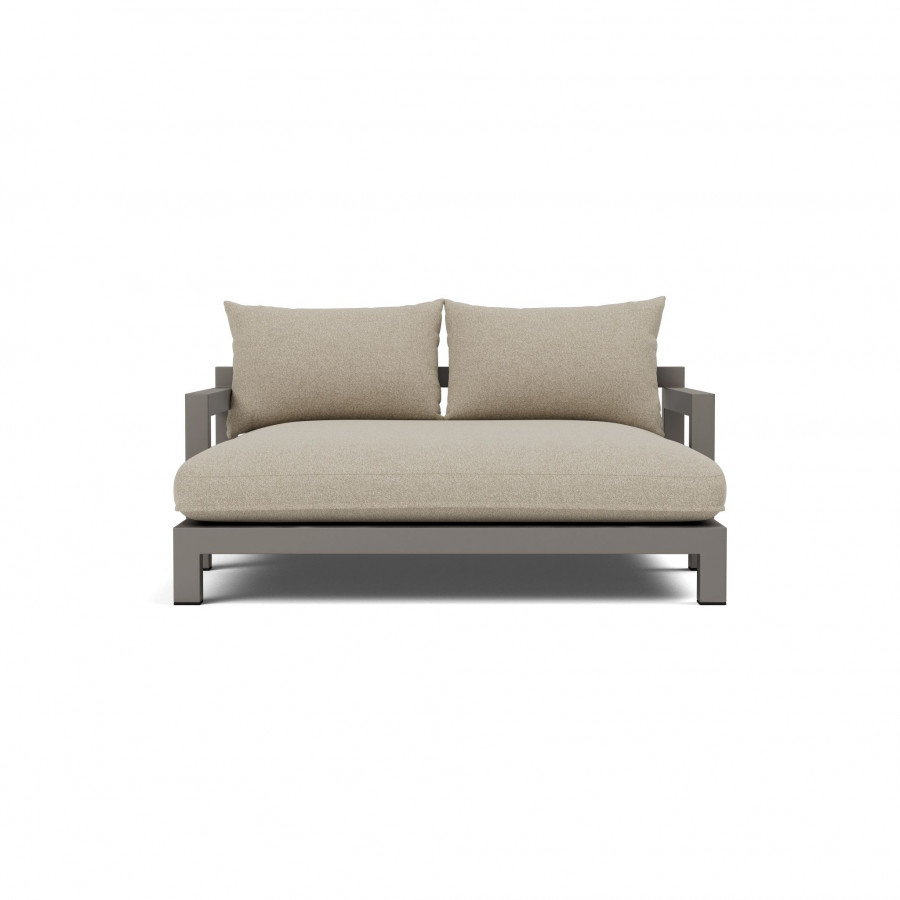 Harbour Pacific Aluminum Daybed - Aluminum Taupe / Siesta Taupe / Batyline White