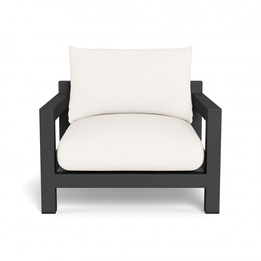 Harbour Pacific Aluminum Lounge Chair - Aluminum Asteroid / Panama Blanco / Batyline Silver