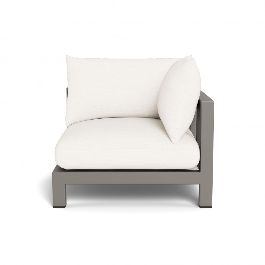Harbour Pacific Aluminum Corner - Aluminum Taupe / Panama Blanco / Batyline White