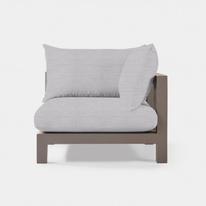 Harbour Pacific Aluminum Corner - Aluminum Taupe / Panama Cloud / Batyline White
