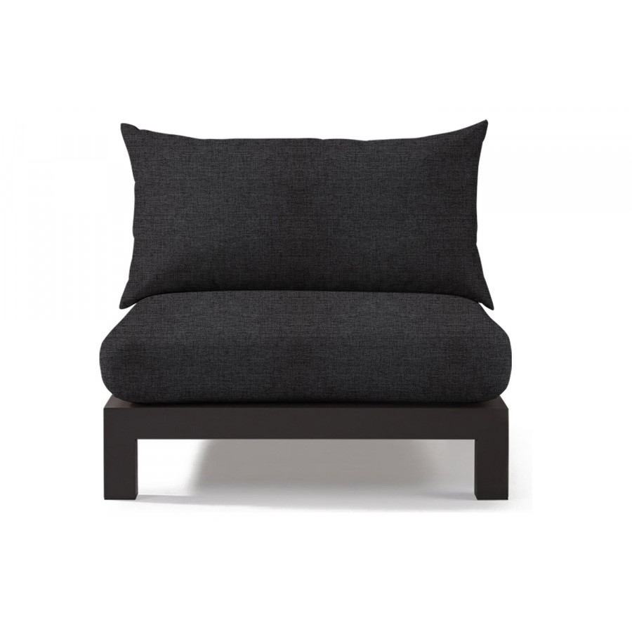Harbour Pacific Aluminum Armless Single - Aluminum Asteroid, Copacabana Midnight