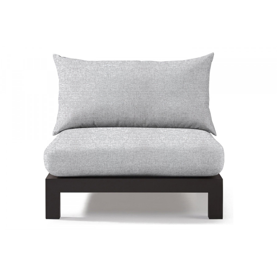Harbour Pacific Aluminum Armless Single - Aluminum Asteroid, Copacabana Sand