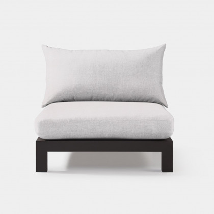 Harbour Pacific Aluminum Armless Single - Aluminum Asteroid / Panama Blanco / Batyline Silver