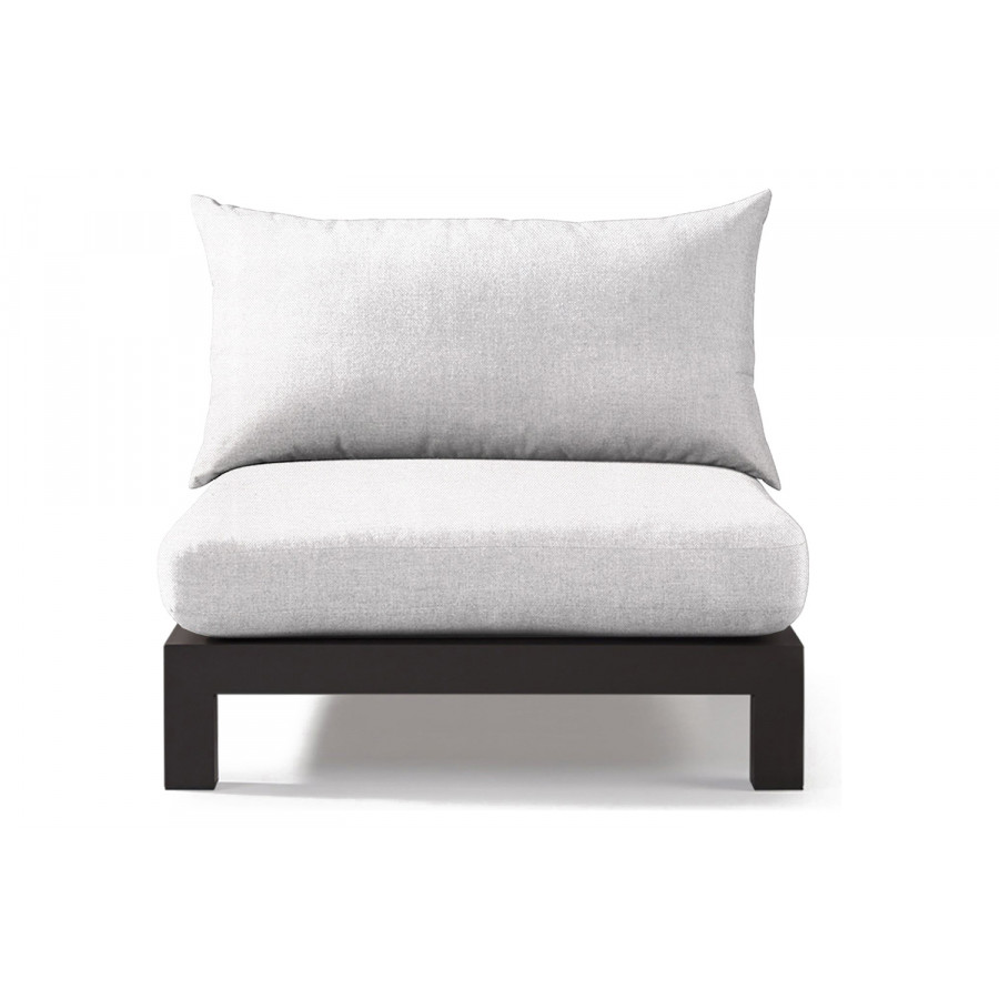 Harbour Pacific Aluminum Armless Single - Aluminum Asteroid, Panama Blanco