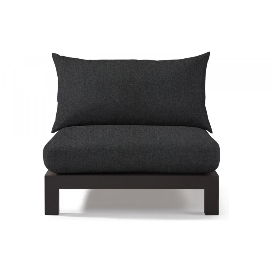 Harbour Pacific Aluminum Armless Single - Aluminum Asteroid, Panama Grafito