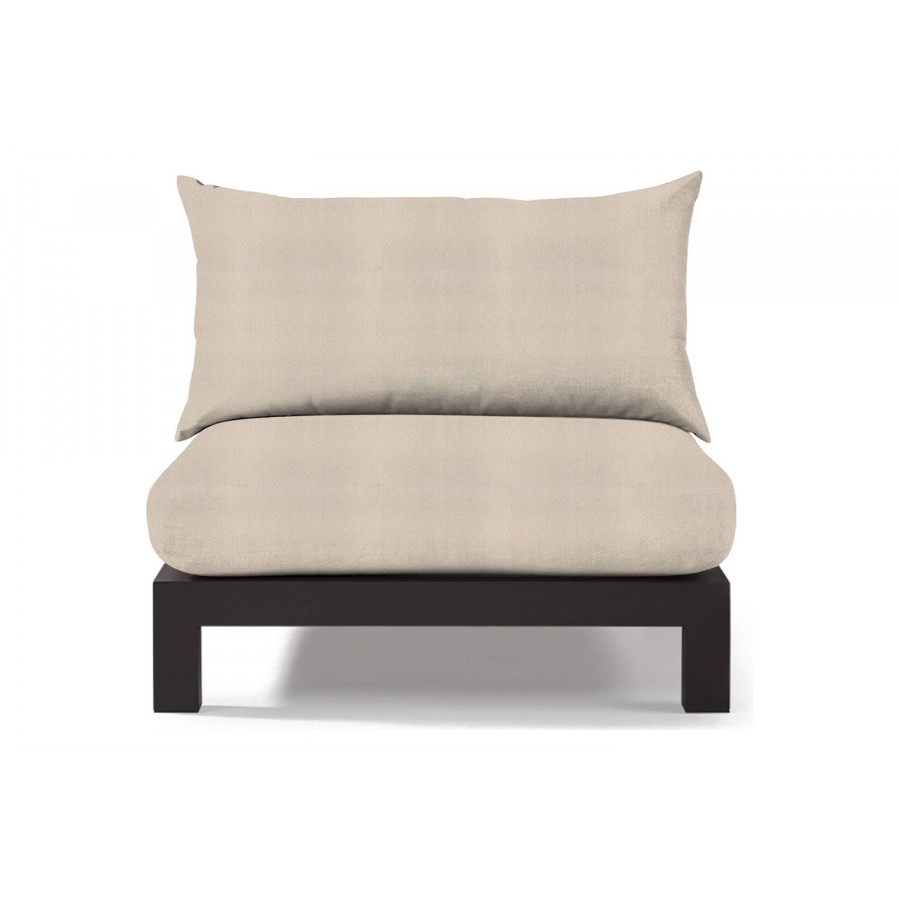 Harbour Pacific Aluminum Armless Single - Aluminum Asteroid, Riviera Sand