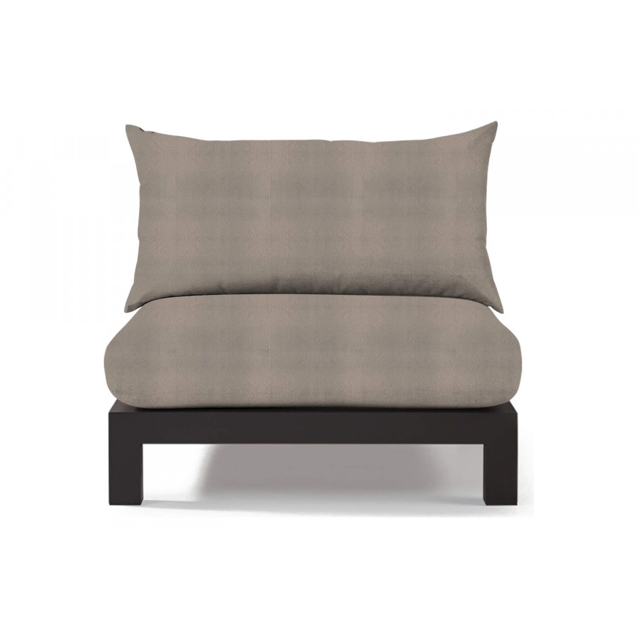 Harbour Pacific Aluminum Armless Single - Aluminum Asteroid, Riviera Stone