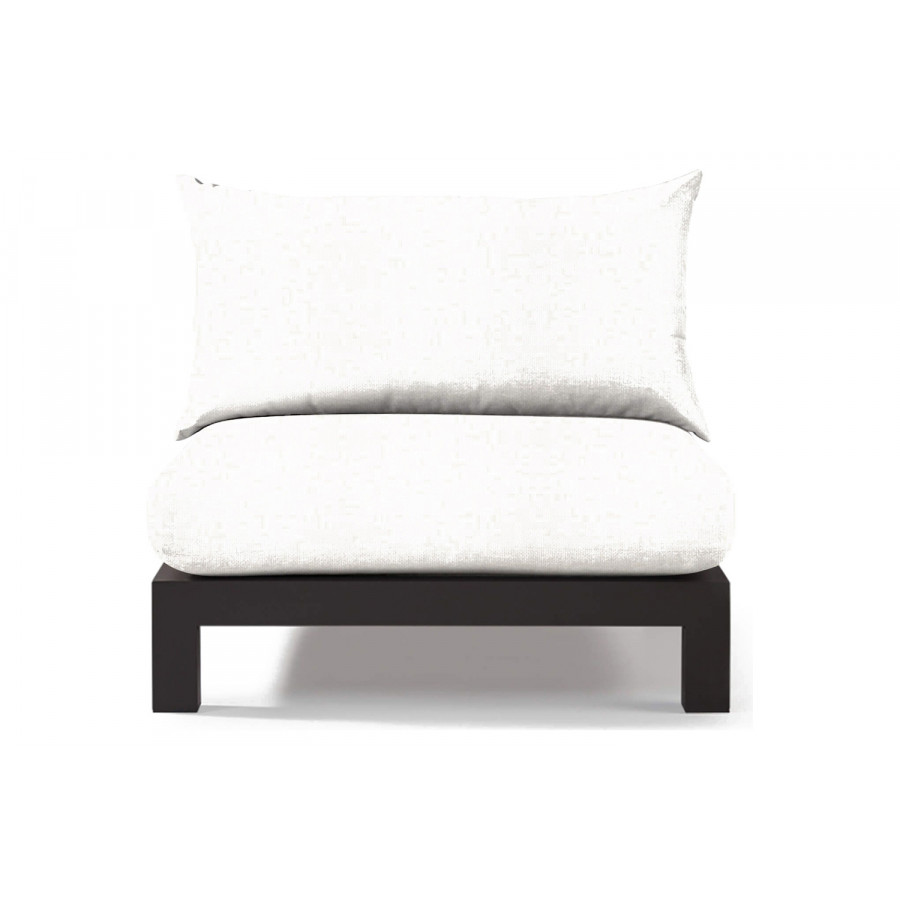 Harbour Pacific Aluminum Armless Single - Aluminum Asteroid, Siesta Ivory