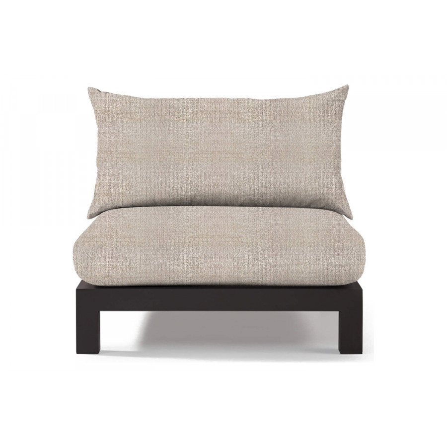 Harbour Pacific Aluminum Armless Single - Aluminum Asteroid, Siesta Taupe