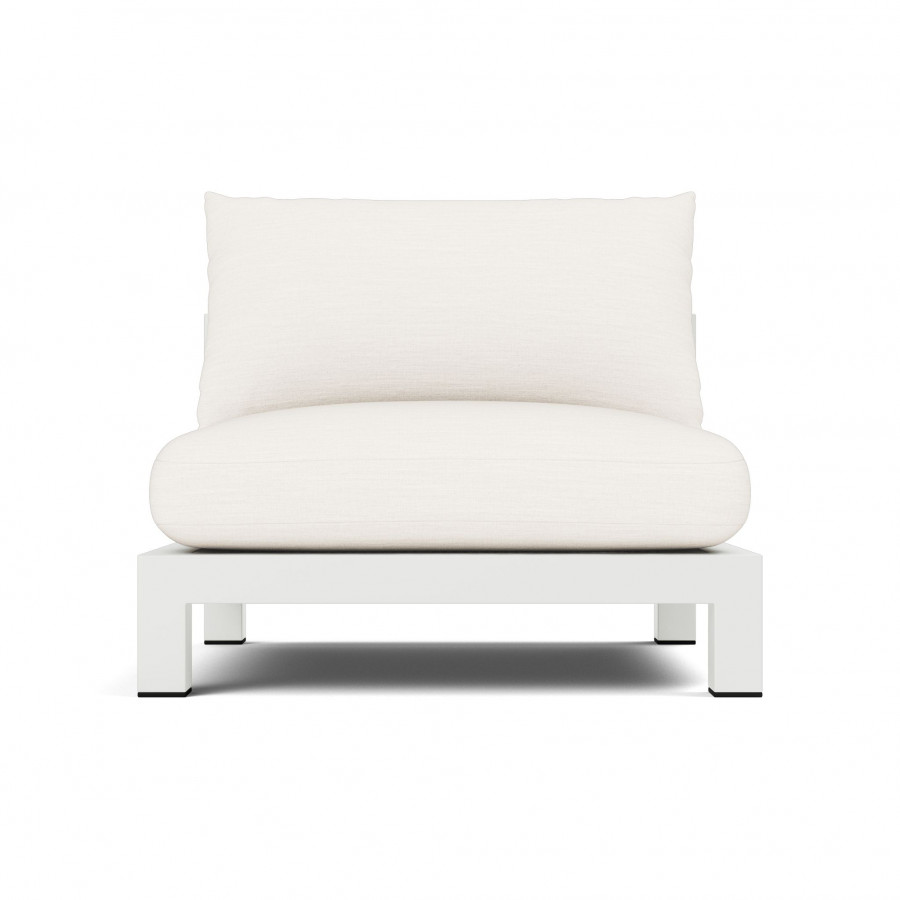 Harbour Pacific Aluminum Armless Single - Aluminum White / Panama Blanco / Batyline White