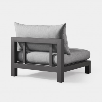 Harbour Pacific Aluminum Armless Single - Aluminum White / Panama Blanco / Batyline White